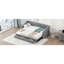 Lit de jour rembourré très grand avec deux tiroirs, gris-984366450-984366452
