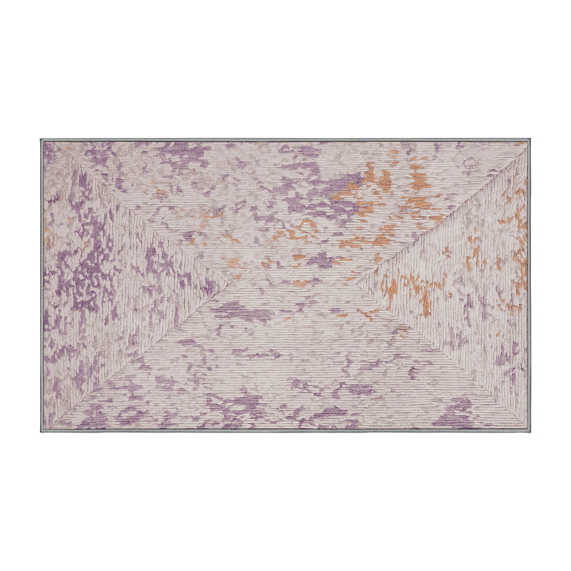 Tapis gris soyeux et moelleux, Rectangle 8 pi x 12 pi