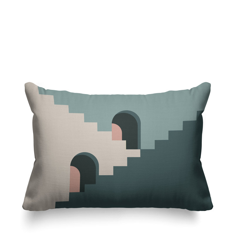 Coussin décoratif intérieur / extérieur Minimalist Architecture, Émeraude