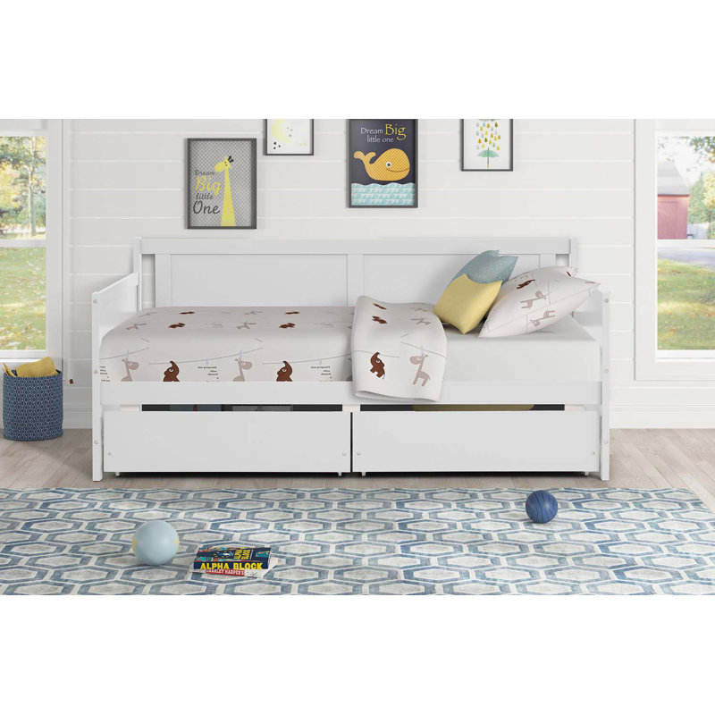 Lit de jour simple, Blanc