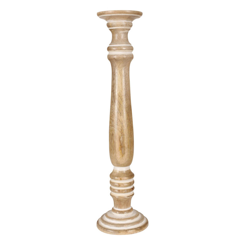 2 Piece Solid Wood Tabletop Pillar Set, 63cm H x 18cm W x 18cm D