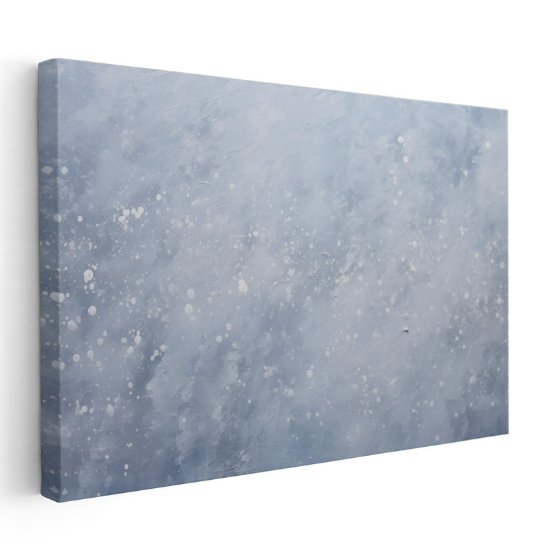 Glacial Opaline Frost 2, art mural, Toile avec cadre brun, H 40 po x l 60 po x P 1,25 po