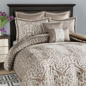 House of Hampton® Tess Jacquard Medallion 8 Piece Comforter Set ...
