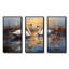 White Swans Harmony Moonlight Pond V - Art mural animaux cygnes-1860781612-1860781615
