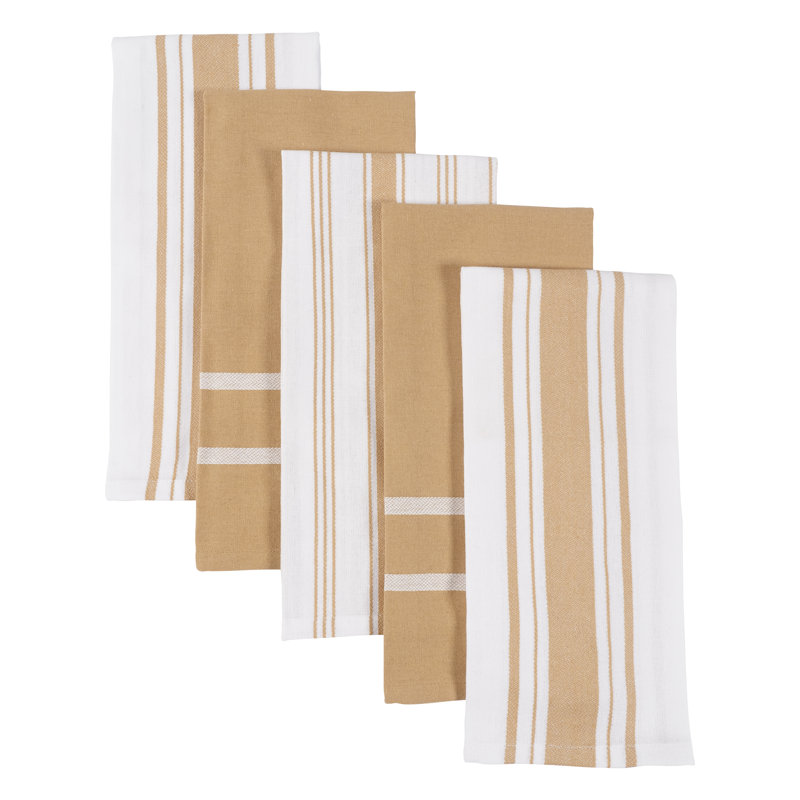 18" W Recycled Cotton Kitchen Towels - Basics by Wayfair™, Biscuit