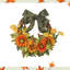 Couronne de feuilles d'érable de l'Action de grâce, suspension de porte de cercle de vigne tournesol d'automne, décoration de la maison