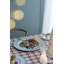 Ensemble de 4 assiettes en plastique D14 "- bleu / or