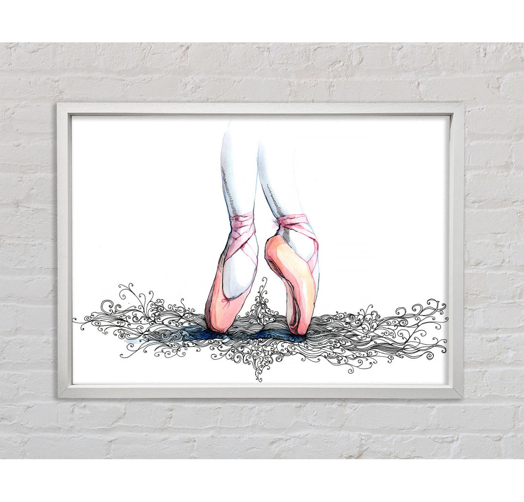 Ballerina Shoes 3 - Einzelne Bilderrahmen Kunstdrucke auf Leinwand