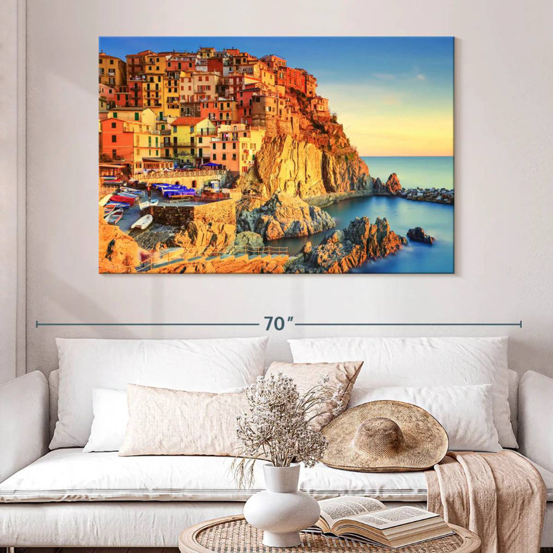 Gillard Manarola Village Cliff, H 34 po x l 51 po