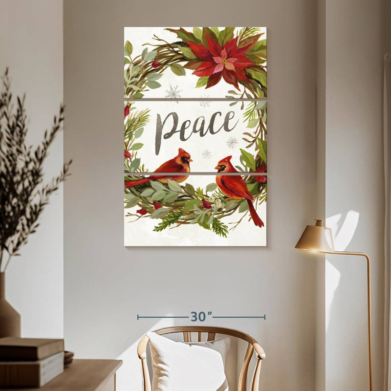 Khepri Cardinal Christmas III, 65" H x 42" W