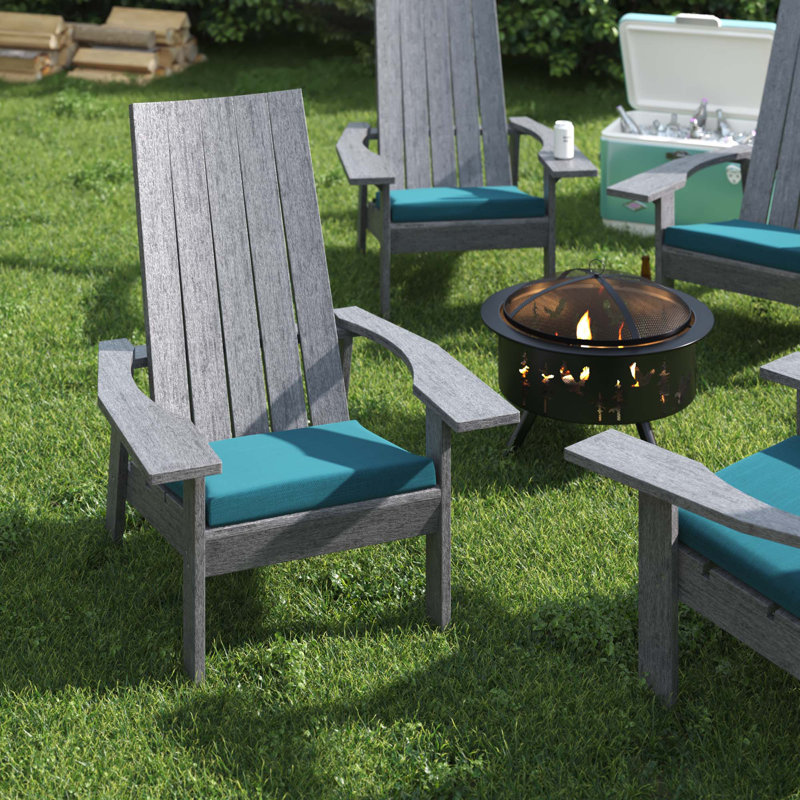 Outdoor 3'' Seat Cushion, Aqua Blue
