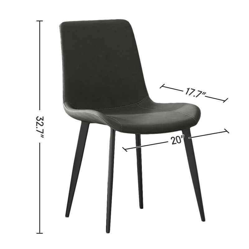 Chaises de salle à manger 2 pièces seulement, sans les tables, Gris