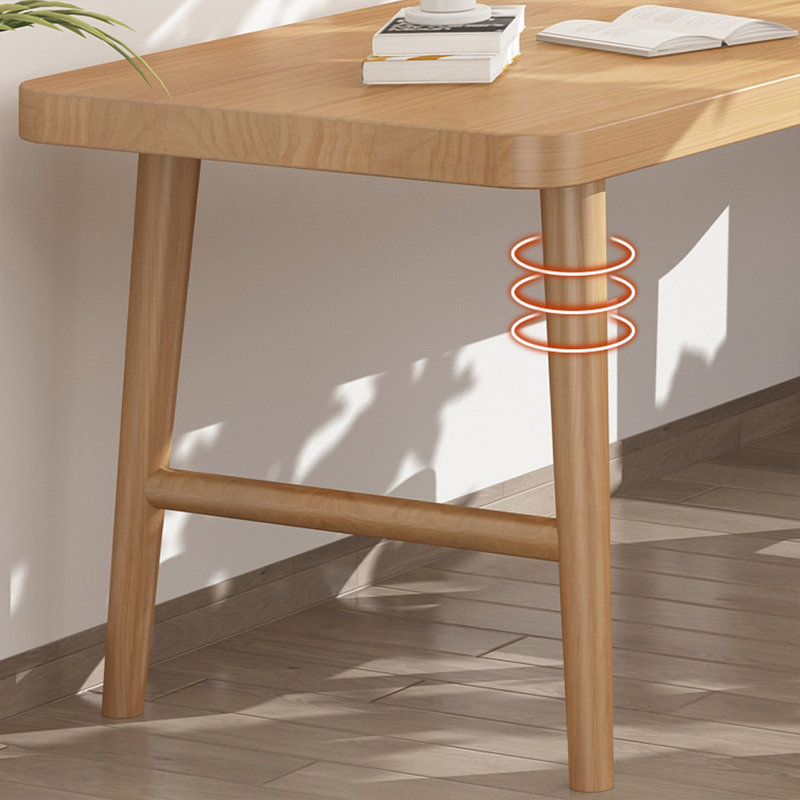 Bureau rectangulaire en bois massif Burlywood, H 29,53 po x l 62,99 po x P 23,62 po