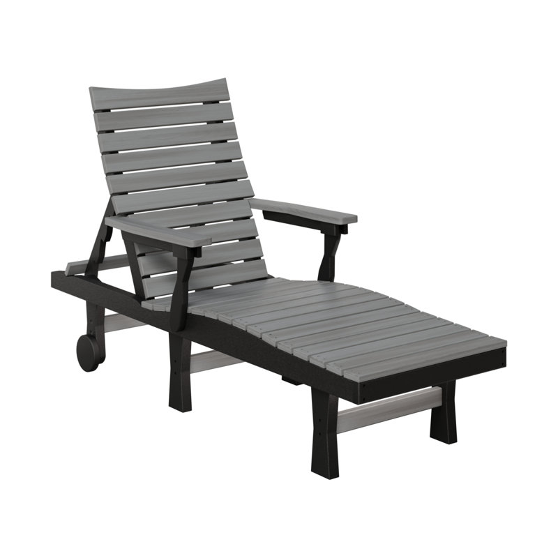 Chaise longue Berlin Gardens Bristol, Driftwood Gray Top/Black Base