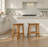 Counter&Bar Solid Wood Backless Stool (Set of 2)-1923952476