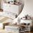 Murphy Bed Queen MDF Transitional Cabinet, White and Brown-116778165