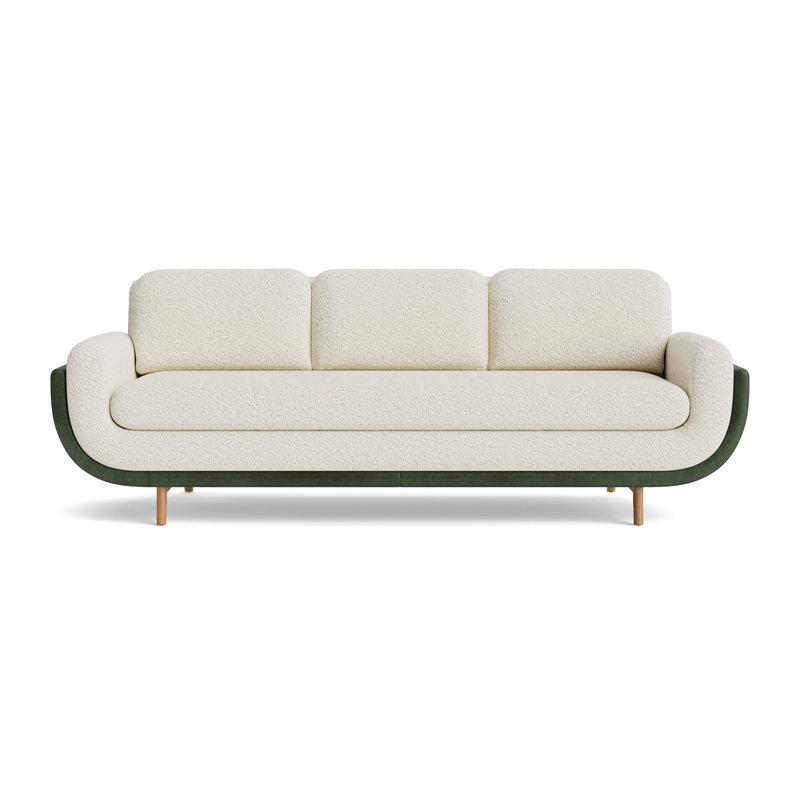 Regatta 90 Sofa, Berber - Cream/Bedford - Evergreen, Natural