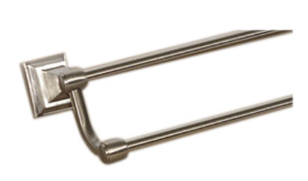 Stratton Bath Double 32" Wall Mounted  Towel Bar, Polished Nickel