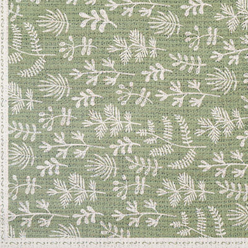 Bluejacket Vinyl Floral Indoor Rug, Runner 3' x 8'