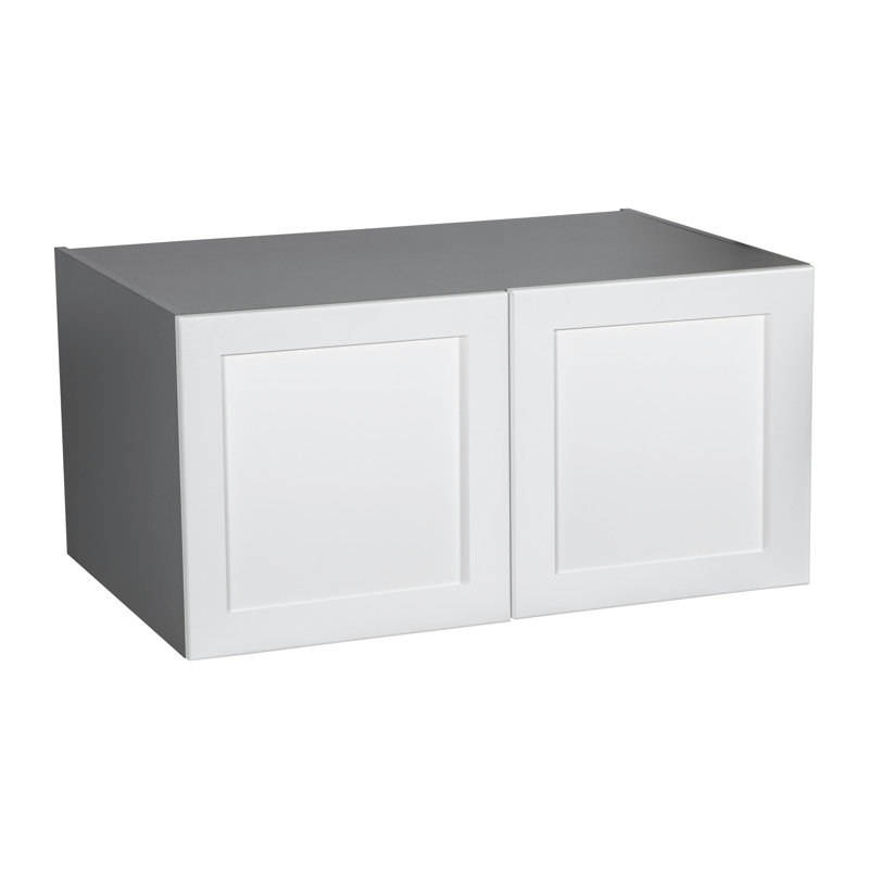Armoire murale ouverte en panneaux de particules l 24 po x P 12 po x H WALLKITCHENS , H 15 po x l 24 po, Blanc mat