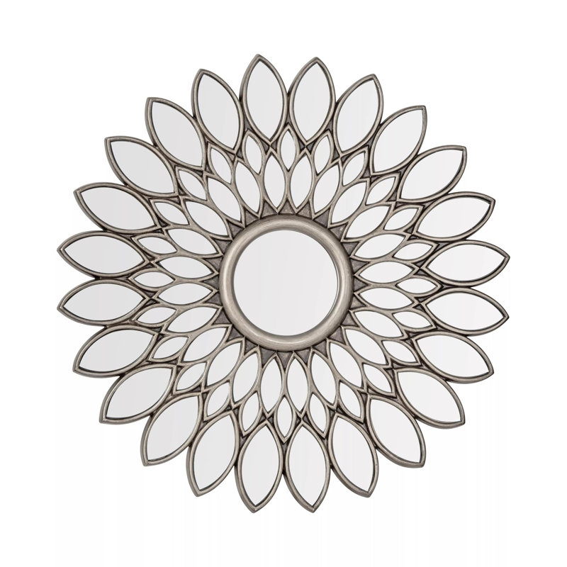 Glass Flat Wall Mirror, Silver