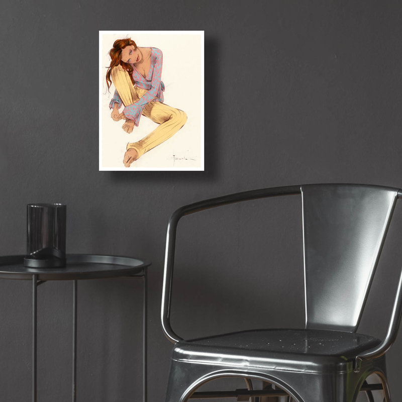 «Hanging Out» par TM Borenstein, H 16 po x l 12 po x P 0,13 po