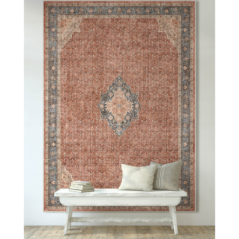 Tapis brun / ivoire Asha Lilith, Rectangle 9 pi 10 po x 13 pi