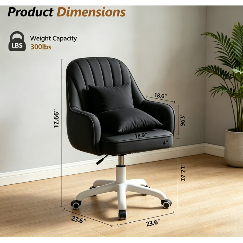 Fauteuil de bureau en velours XUEGW, Black