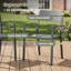 Ensemble de salle à manger de patio 4 personnes avec chaises empilables-1085142957