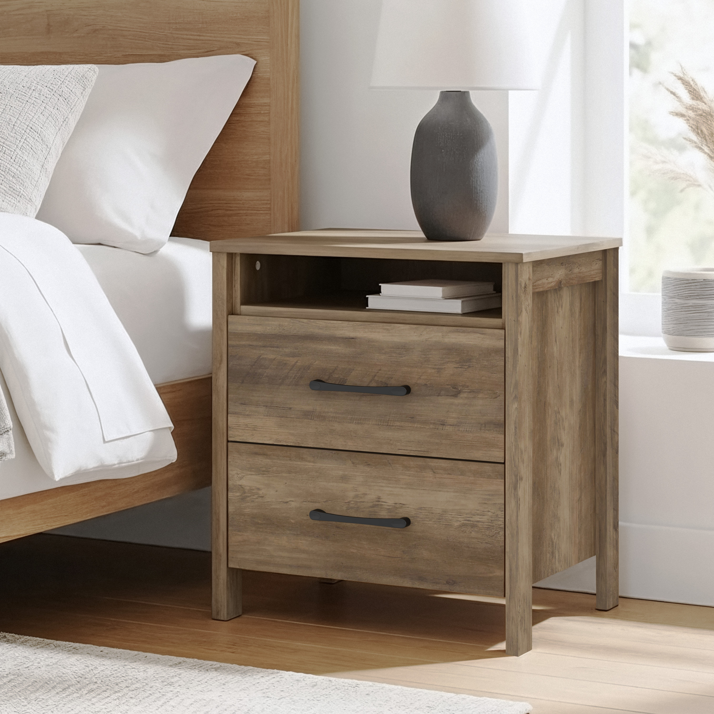 Allysyn 22.7" 2 Drawer Nightstand