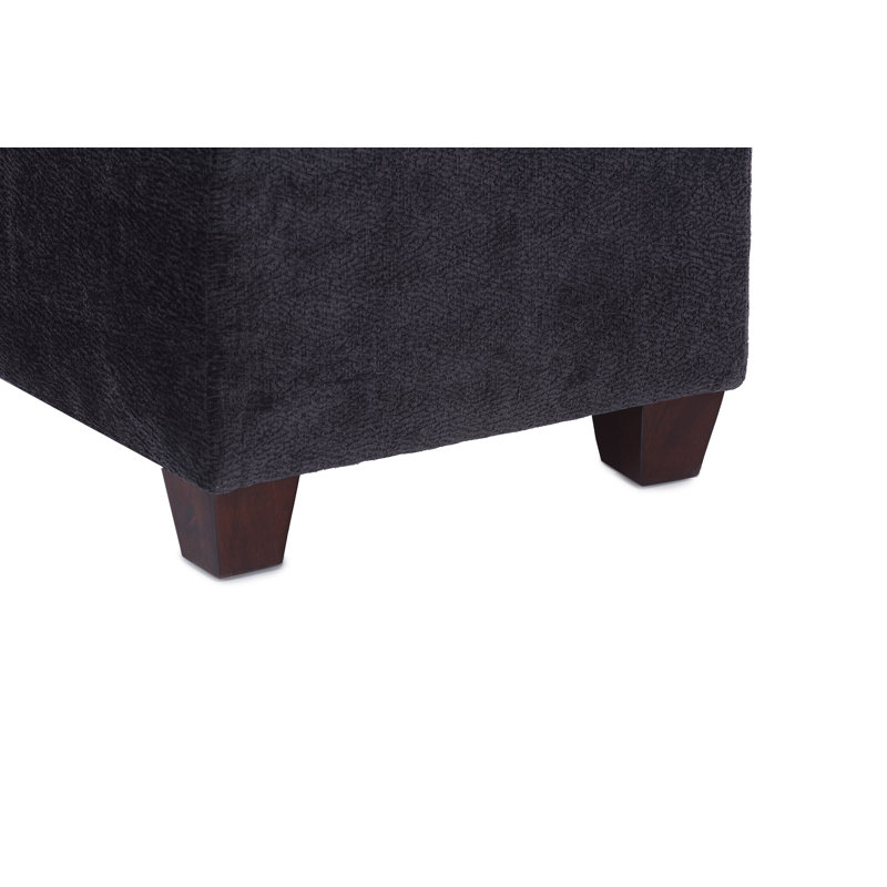 Banc de rangement à couvercle rabattable Cappiello, Ébène