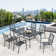  Rectangular 4 - Person 60" Long Dining Set with Umbrella