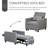 Convertible Sofa Lounger Chair Bed Multi-Functional Sleeper Recliner