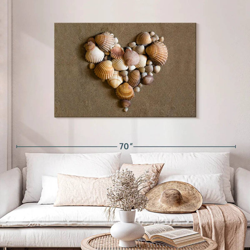 Aletra Seashell Heart, 30" H x 45" W
