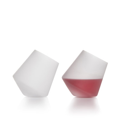 10.5oz. Handmade Crystal Stemless Wine Glass Set