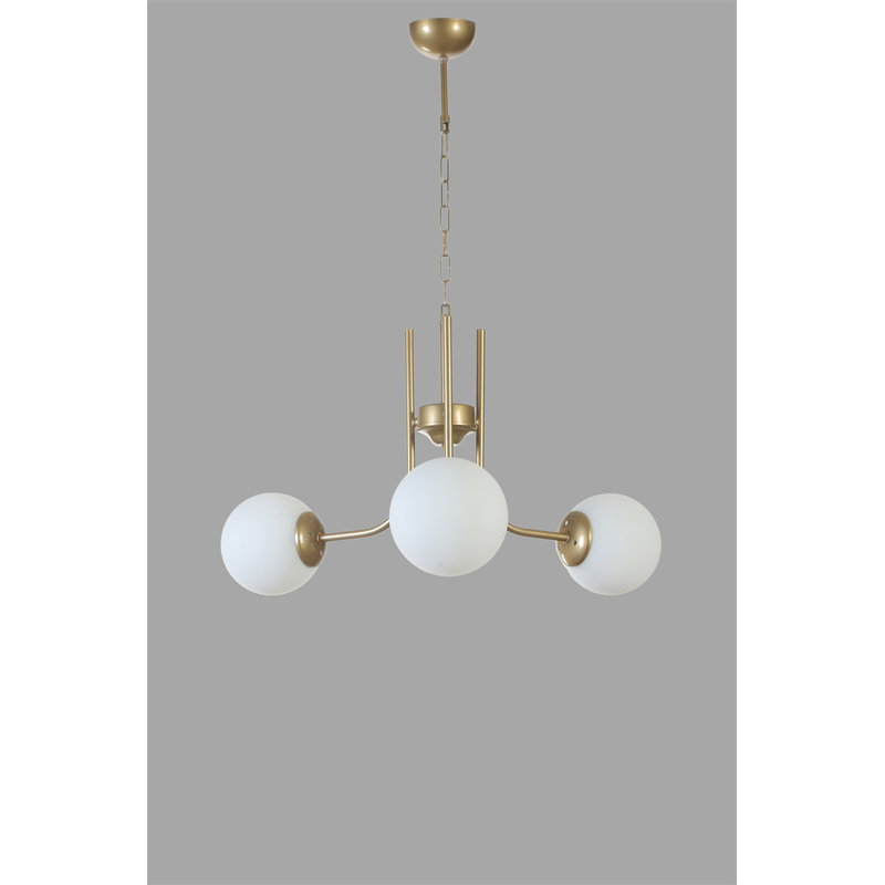Chandle Chandelier, Gold/White