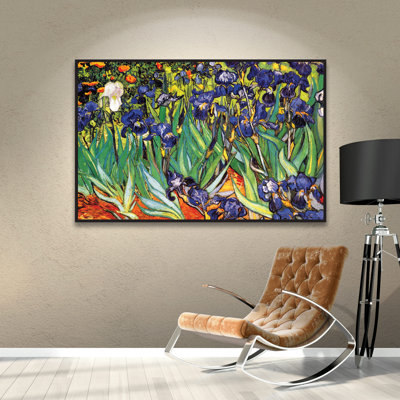 Miko «Irises» par Vincent van Gogh, impression emblématique de Van Gogh, fleur mauve et bleue, art mural botanique