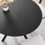 Crossroads 47" Round Wood Dining Table In Black