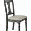 Ensemble de 2 chaises d'appoint en lin brun clair et gris patiné Wallace