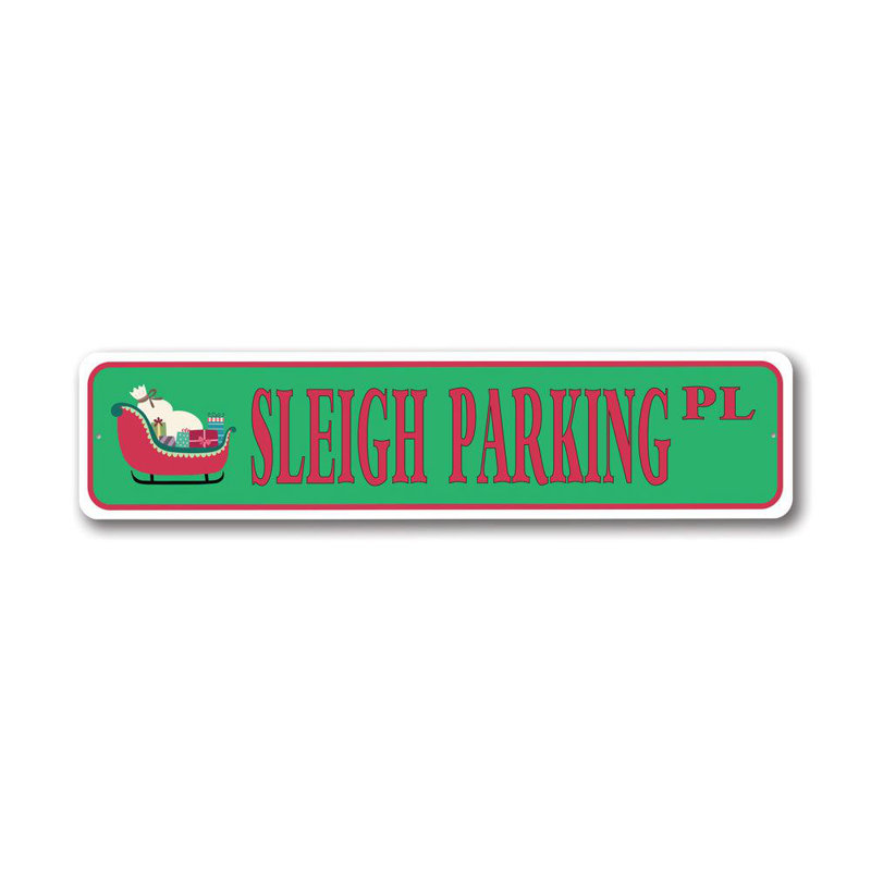 Panneau de signalisation de traineau en aluminium, H 4 po x l 18 po x P 0,04 po