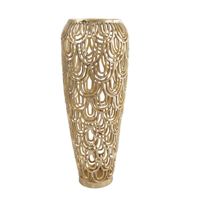 Vase de plancher Gathel, Or, H 25,1 po x l 9,45 po x P 9,5 po