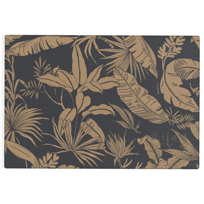 Tapis rectangulaire Kacey avec envers antidérapant
