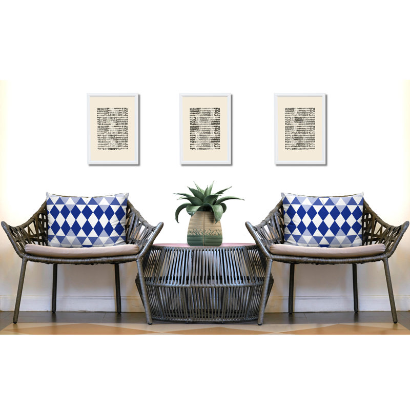 Housse et insert de coussin rectangulaire en polyester pour l'intérieur et l'extérieur, Bleu marine