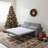Latitude Run Velvet Queen Pull Out Sleeper Loveseat with Memory Foam Mattress-805547599-805547598