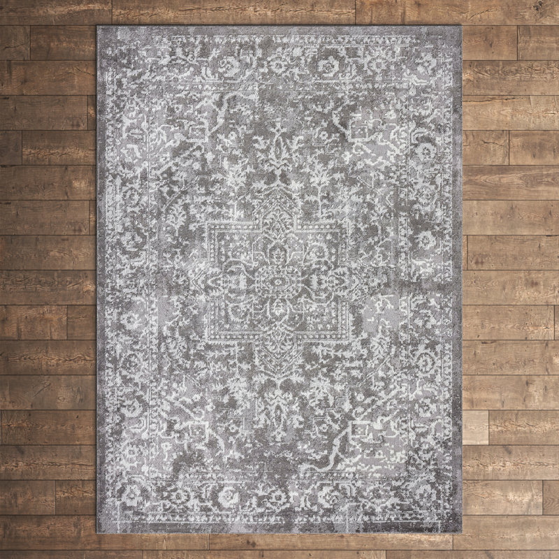 Tapis oriental gris / crème Areebe, Rectangulaire 2 pi x 3 pi