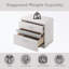 Nightstand with two drawers and metal handles