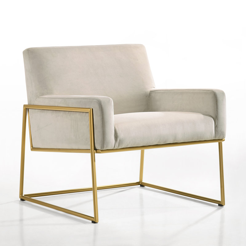 Fauteuil en polyester de 29,5 po Milano, Velours ormeau