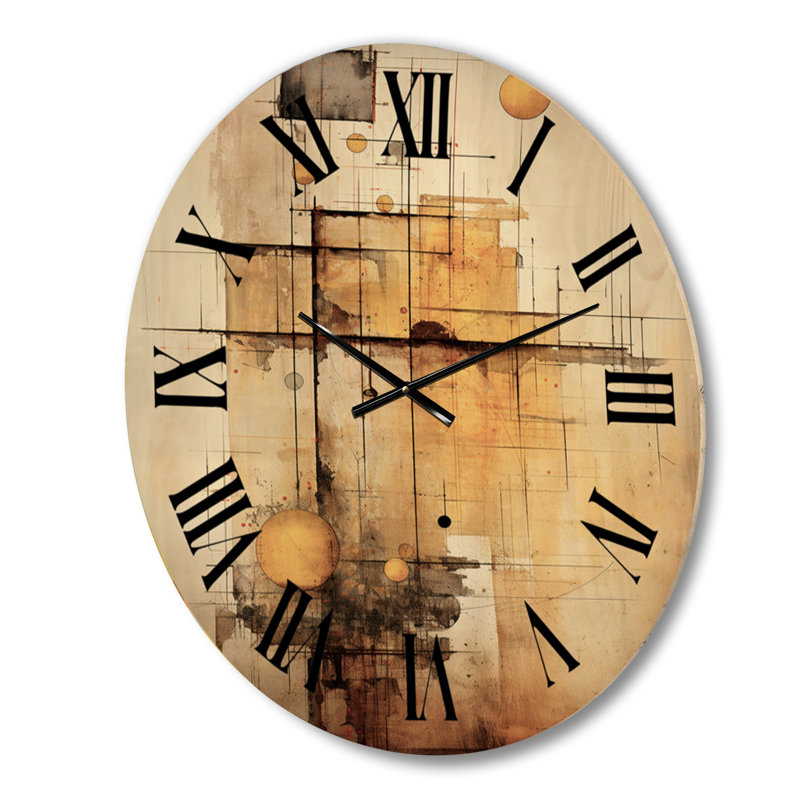 Pontius Solid Wood Wall Clock, Large