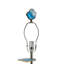 Lampe de table élégante en agate bleue et blanche avec base en marbre durable pour intérieurs modernes