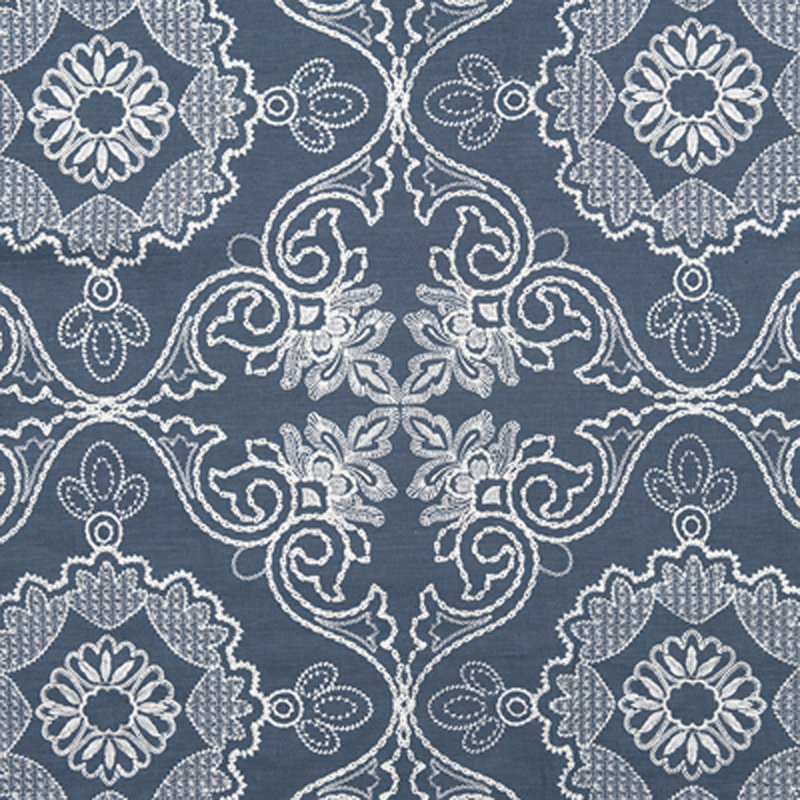 Whimsy Garden Linen Blend Fabric, Evening Blue